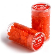 PET TUBE FILLED WITH MINI JELLY BEANS 100G (Mixed Colours or Corporate Colours)
